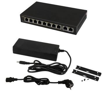SWITCH POE PULSAR SG108 10-PORTÓW (8xPoE + 2xUPLINK)