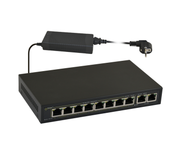 SWITCH POE PULSAR SG108 10-PORTÓW (8xPoE + 2xUPLINK)