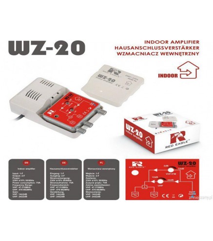 Wzmacniacz DVB-T/T2 WZ-20 RED EAGLE