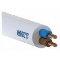Przewód elektryczny linka H03VV-F OMY 2x0,75mm2 300V NKT biały 100m