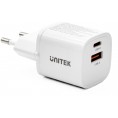 Unitek Ładowarka sieciowa 1x USB-A 1x USB-C QC PC 3.0 33W biała Unitek Ładowarka sieciowa 1x USB-A 1x USB-C QC PC 3.0 33W biała