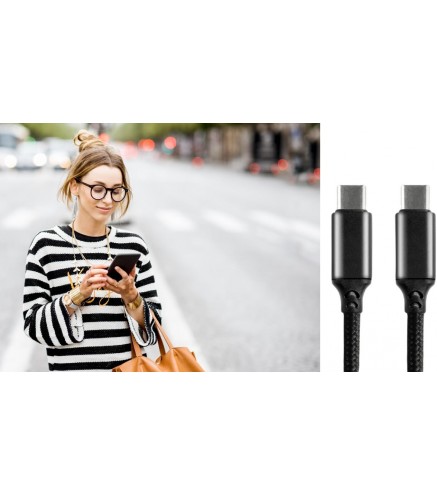 KABEL USB-C / USB-C everActive CBB-1PD3 100cm PD 60W 3A