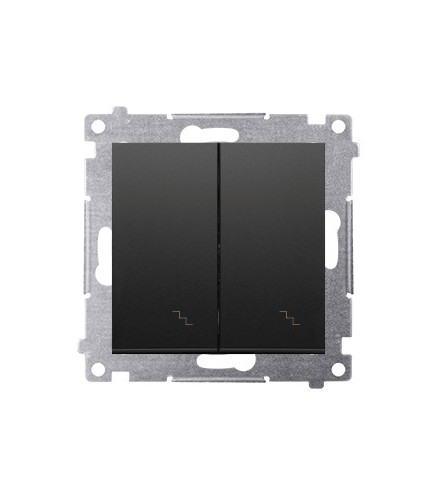 SIMON 54 MODUŁ CZARNY MAT ŁĄCZNIK UNIWERSALNY "SCHODY" 2X ZACISKI ŚRUBOWE 10AX 250V