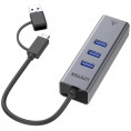 Unitek Hub USB C 4w1 Ethernet 3 x USB A 5 Gbps z adapterem USB A