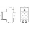Gniazdo modułowe, na szynę DIN TH-35, do rozdzielnicy Noark Ex9DS-F 106194