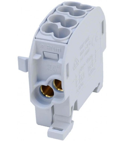 Blok rozdzielczy odgałęźny SCB 25 Al/Cu 80110 SIMBLOCK, szary 81501002