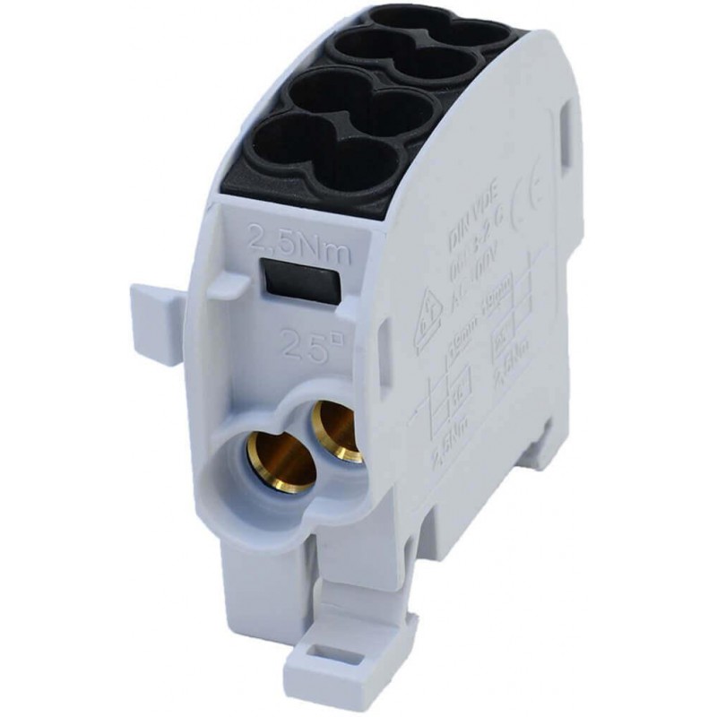 Blok rozdzielczy odgałęźny SCB 25 Al/Cu 80110 SIMBLOCK, czarny 81501007