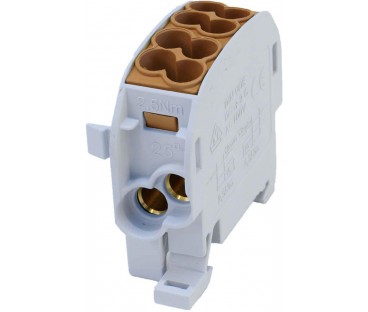 Blok rozdzielczy odgałęźny SCB 25 Al/Cu 80110 SIMBLOCK, brązowy 81501015