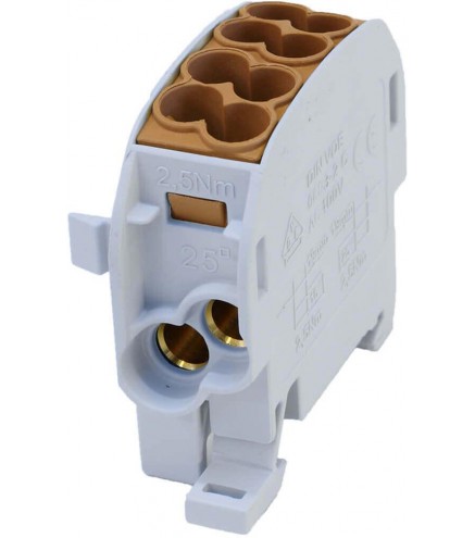 Blok rozdzielczy odgałęźny SCB 25 Al/Cu 80110 SIMBLOCK, brązowy 81501015