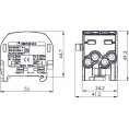 Blok rozdzielczy - odgałęźny SCB 25-2 Al/Cu 80120 SIMBLOCK niebieski 81505003