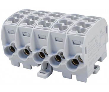 Blok rozdzielczy - odgałęźny Al/Cu 80150 SIMBLOCK szary SCB 25-5X 81500002