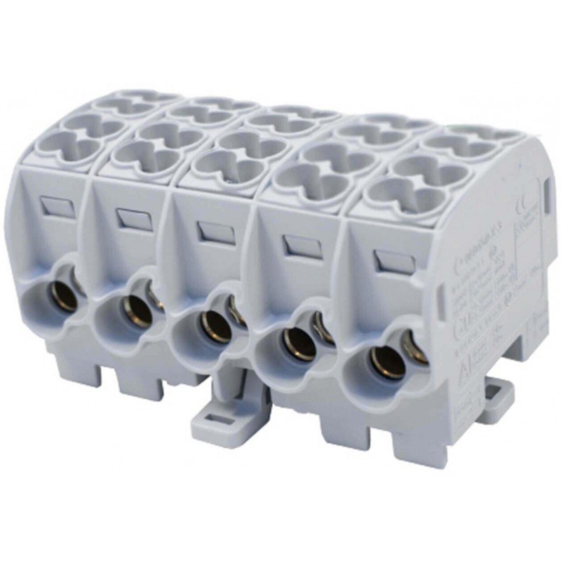 Blok rozdzielczy - odgałęźny Al/Cu 80150 SIMBLOCK szary SCB 25-5X 81500002