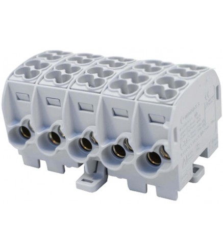 Blok rozdzielczy - odgałęźny Al/Cu 80150 SIMBLOCK szary SCB 25-5X 81500002