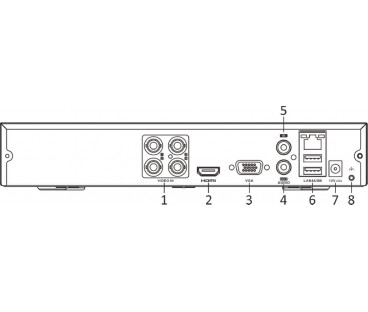 Rejestrator 5w1 Hilook 4 kanałowy 5MP DVR-204Q-M1 (E)