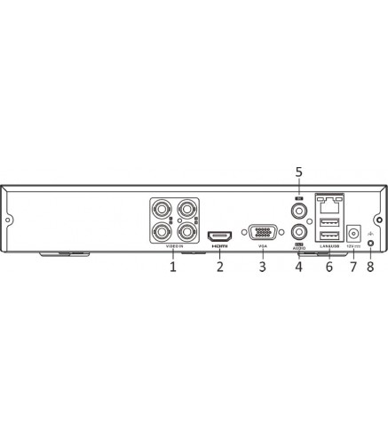 Rejestrator 5w1 Hilook 4 kanałowy 5MP DVR-204Q-M1 (E)