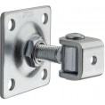 Zawias PSG 61.018.01 z szyldem 80x80x3mm - gwint M16 (regulowany, ucho ocynkowane)
