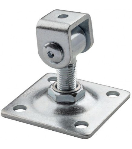 Zawias PSG 61.018.01 z szyldem 80x80x3mm - gwint M16 (regulowany, ucho ocynkowane)