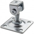 Zawias PSG 61.018.01 z szyldem 80x80x3mm - gwint M16 (regulowany, ucho ocynkowane)