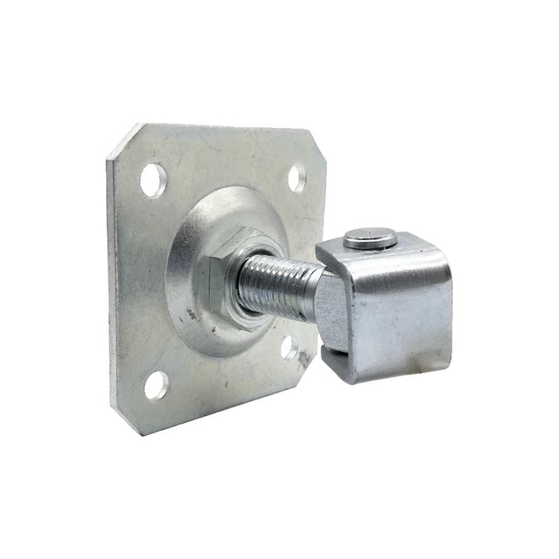 Zawias PSG 61.019.01 z szyldem 100x100x4mm - gwint M20 (regulowany, ucho ocynkowane)