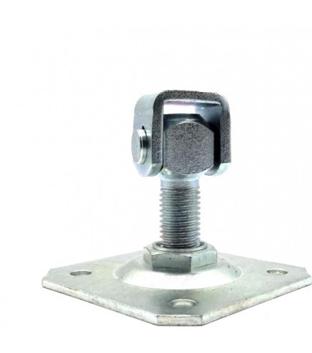 Zawias PSG 61.019.01 z szyldem 100x100x4mm - gwint M20 (regulowany, ucho ocynkowane)
