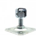 Zawias PSG 61.019.01 z szyldem 100x100x4mm - gwint M20 (regulowany, ucho ocynkowane)
