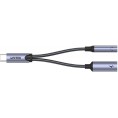 Unitek Adapter USB-C na minijack 3,5mm i USB-C 60W