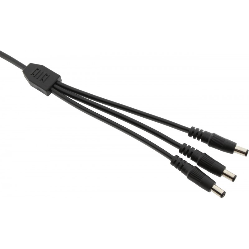 Splitter DC ESPE 1x3 gniazdo DC 2,1/5,5 / 3 x wtyk prosty DC 2,1/5,5