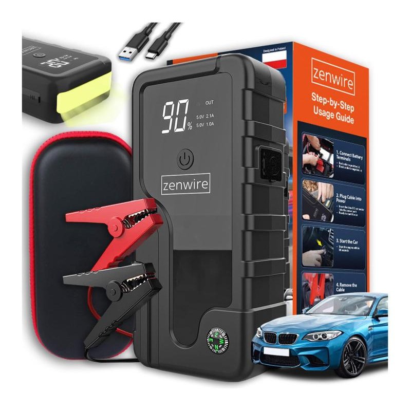 Booster Jump Starter 6400 mAh Powerbank Samochodowy Zenwire CY16
