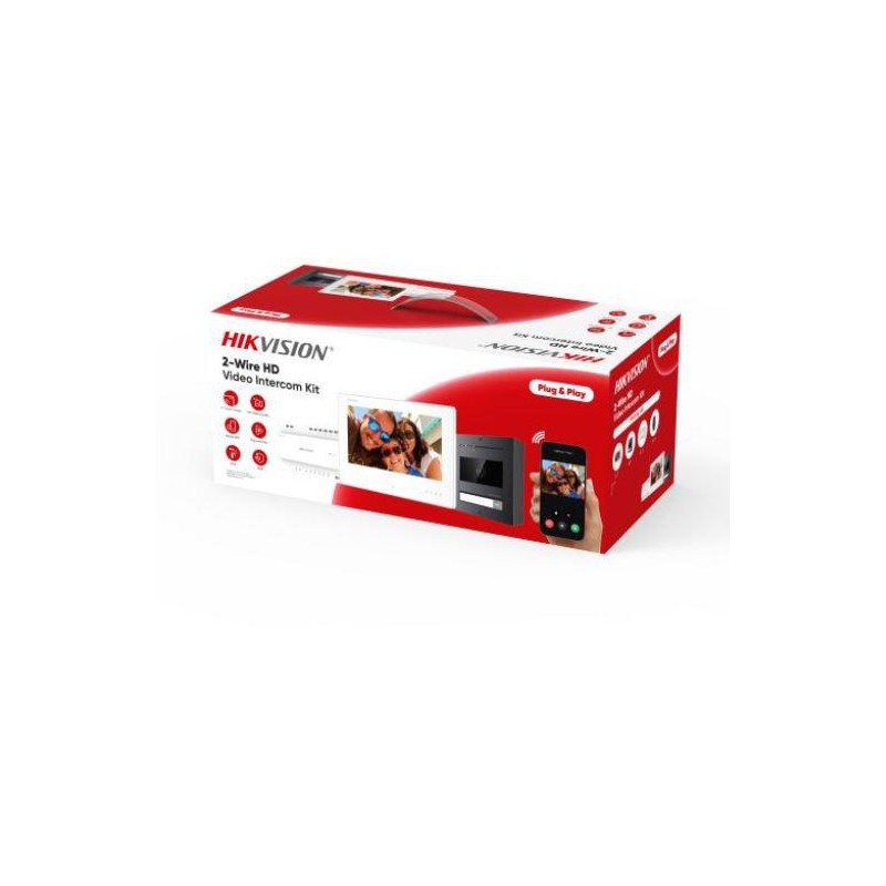 Zestaw wideodomofonowy Hikvision DS-KIS704EY/Aluminum Zestaw wideodomofonowy Hikvision DS-KIS704EY/Aluminum