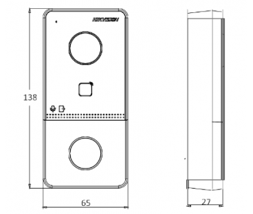 Zestaw wideodomofonowy Hikvision DS-KIS603-P(C)