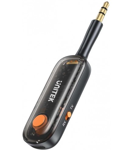 UNITEK 2w1 Adapter Bluetooth 5.3 nadajnik/odbiornik audio zasięg 10m czarny