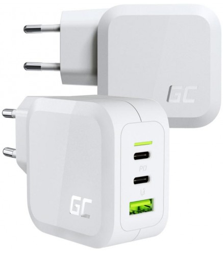 ŁADOWARKA SIECIOWA Green Cell POWERGAN 65W 2xUSB-C 1xUSB-A CHARGC08W
