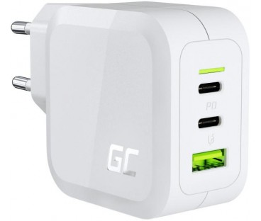 ŁADOWARKA SIECIOWA Green Cell POWERGAN 65W 2xUSB-C 1xUSB-A CHARGC08W