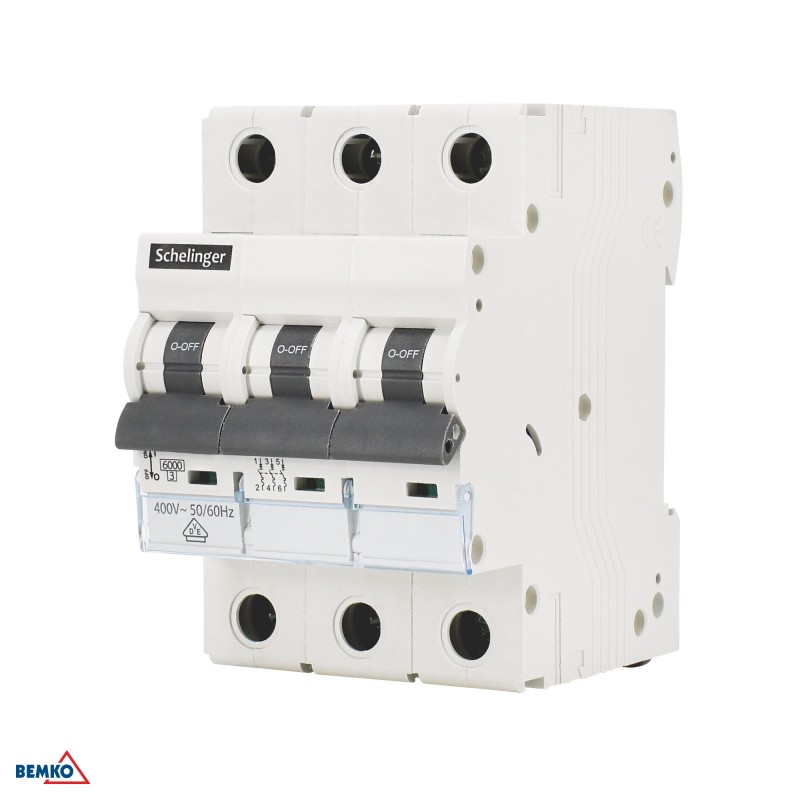 Wyłącznik nadprądowy 6KA 3P B 25A VDE SCHELINGER