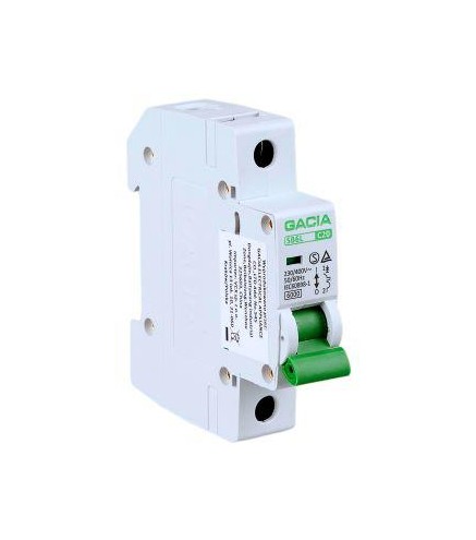 Wyłącznik nadmiarowoprądowy,6kA,C,1-pole,16A GACIA SB6L C 1P 16A