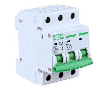 Wyłącznik nadmiarowoprądowy,6kA,C,3-pola,25A GACIA SB6L C 3P 25A