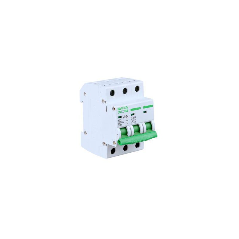 Wyłącznik nadmiarowoprądowy,6kA,C,3-pola,25A GACIA SB6L C 3P 25A