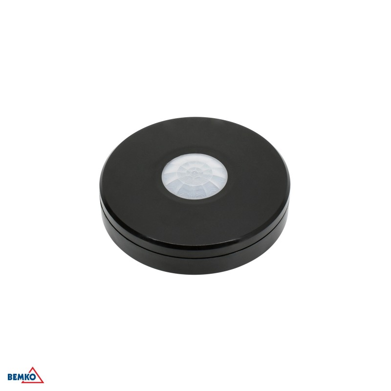 Czujnik ruchu PIR 1000W 360° IP65 czarny