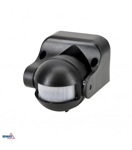 Czujnik ruchu PIR 1200W 180* czarny