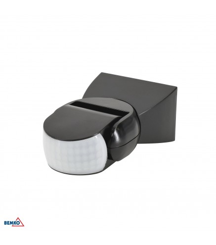 Czujnik ruchu PIR1200W 180* IP65 czarny