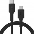 KABEL USB-C / USB-C Greencell PowerFlex 120cm PD 100W czarny silikonowy