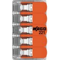 Szybkozłączka uniwersalna LINKA/DRUT 5x 0,2-4mm2 WAGO 221-415 (Paczka 25szt.)