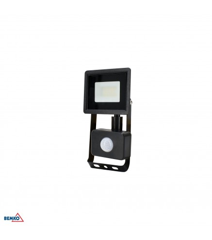 Naświetlacz LED SMD KASTEL 10W 4000K 800LM IP65 czarny cz. pir