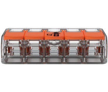 Szybkozłączka uniwersalna LINKA/DRUT 5x 0,2-4mm2 WAGO 221-415 (Paczka 25szt.)