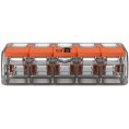 Szybkozłączka uniwersalna LINKA/DRUT 5x 0,2-4mm2 WAGO 221-415 (Paczka 25szt.)