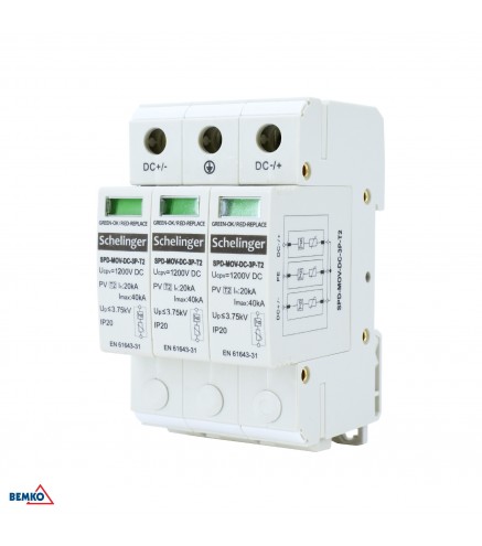 Ogranicznik przepięć 3P DC 1200V KLASY T2 SCHELINGER