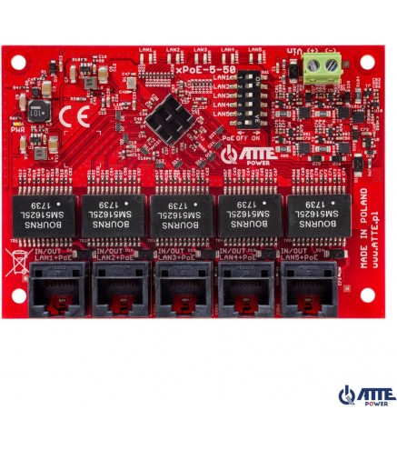 SWITCH 5-PORTOWY POE ATTE xPoE-5-50-OF