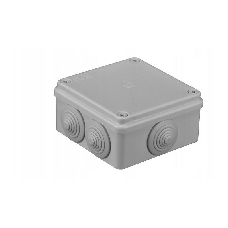 Puszka hermetyczna 100 x 100 x 50 dławik IP65 bezhalogenowa, szara PAWBOL S-BOX 106