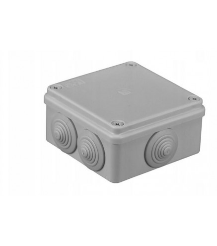 Puszka hermetyczna 100 x 100 x 50 dławik IP65 bezhalogenowa, szara PAWBOL S-BOX 106