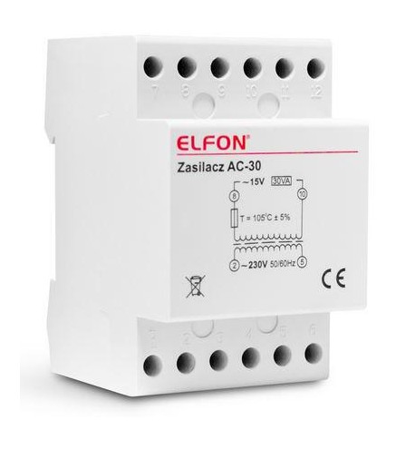ZASILACZ AC-30 15V 2A ELFON OPTIMA